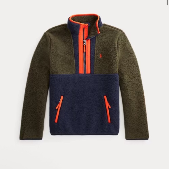 Polo Ralph Lauren Colour-Blocked Fleece Pullover - Picture 1 of 11